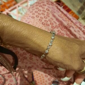 NWT AUTHENTIC GENUINE SOLID STERLING SILVER DIAMOND TENNIS BRACELET 7.5" GIFT 🎁